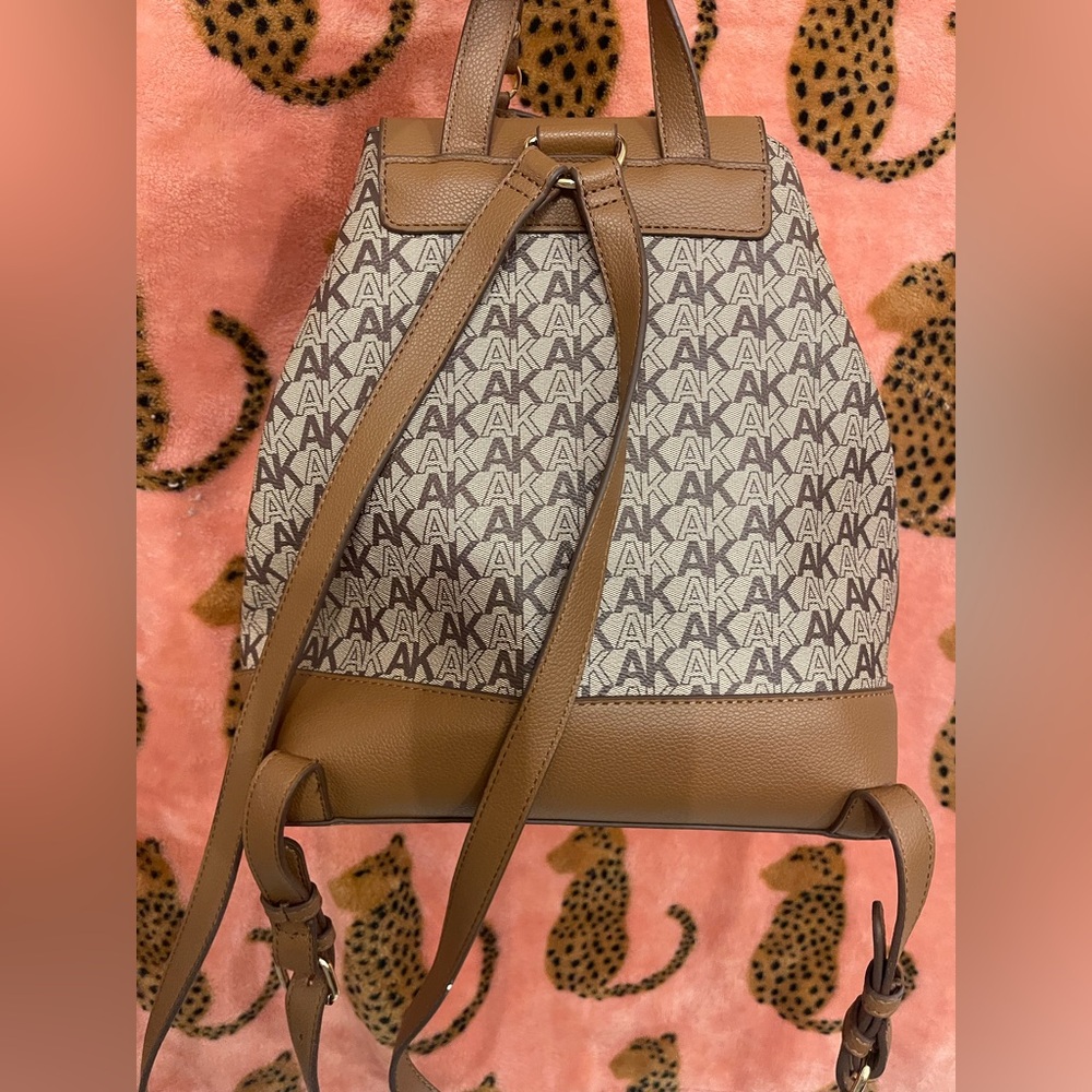 Three pocket Anne Klein backpack w/ wallet - Picture 2 of 5